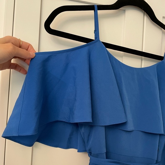 CeCe Azure Blue Off the Shoulder Midi Dress - Picture 4 of 5